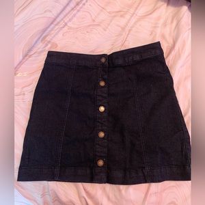~dark denim jean skirt~